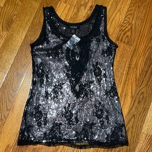 Black and silver top